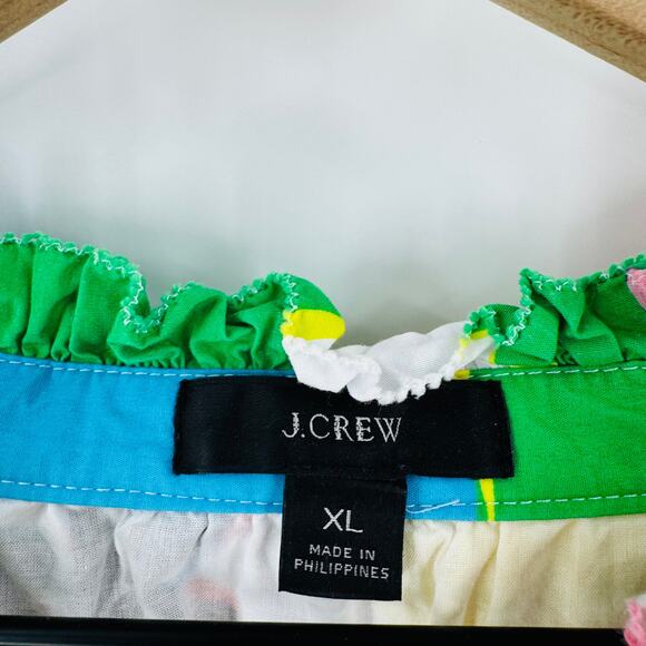 J.Crew Ratti Jardin Floral Tiered Popover Dress Size XL Party Dress with Pockets - Picture 3 of 8